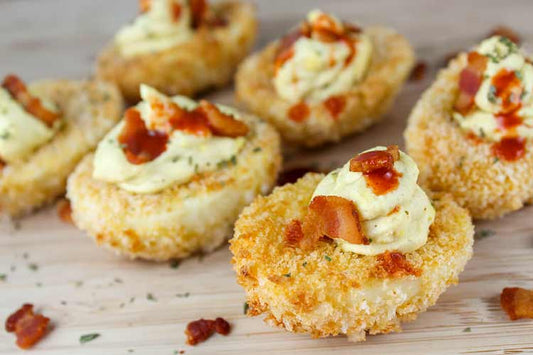 Crunchy Prosciutto Deviled Eggs